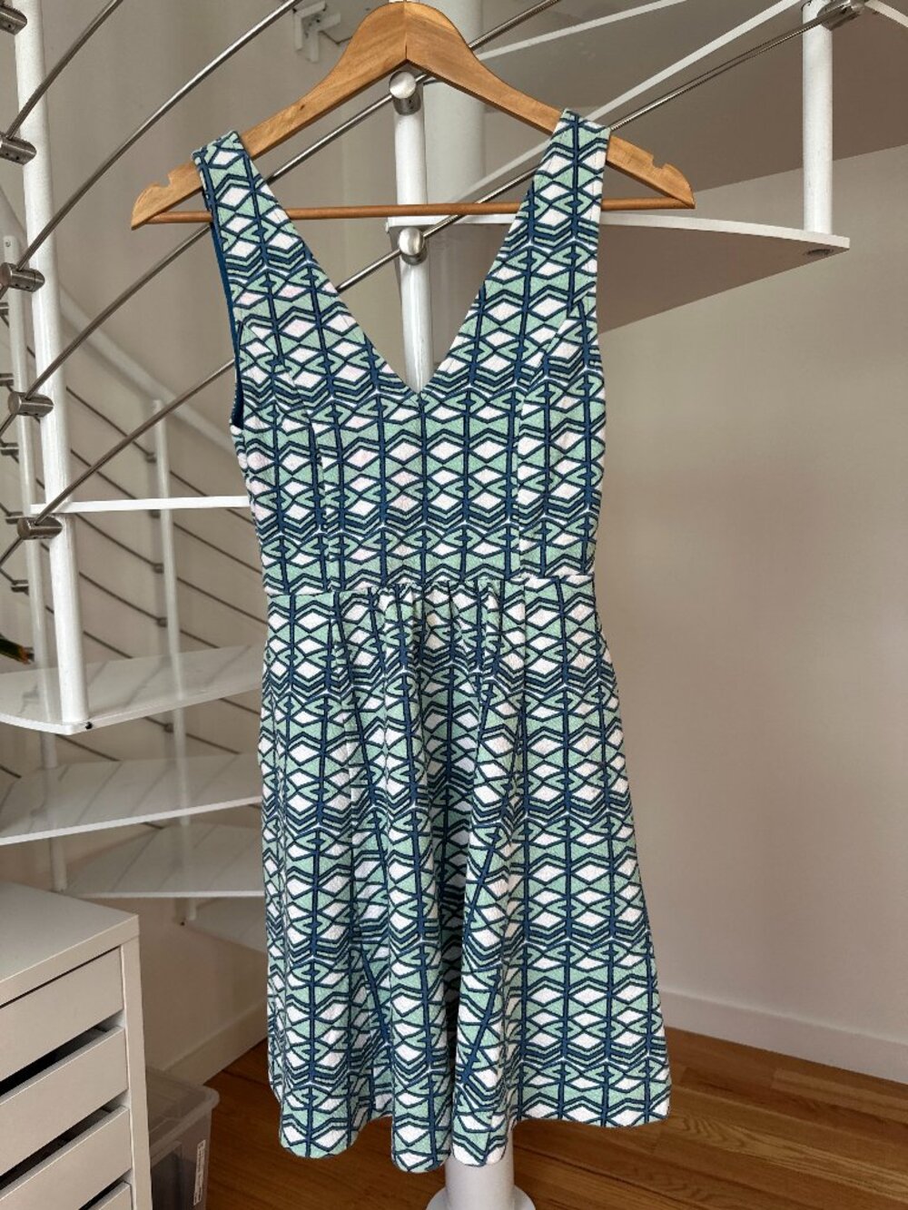 Anthropologie Maeve - Geometric Cutout Back Skater Dress - Size 0P